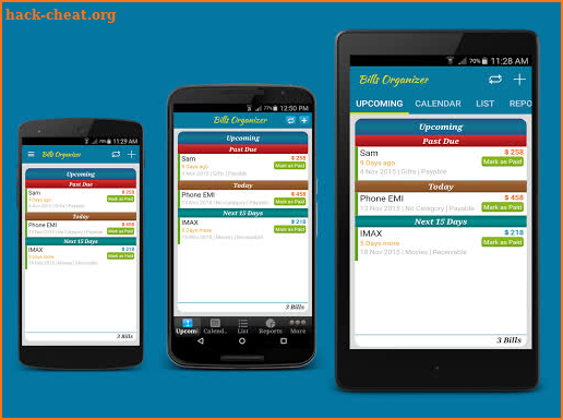 Bills Organizer Free screenshot