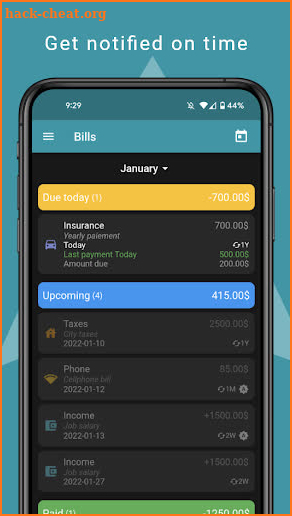 Bills Reminder | Avizo screenshot