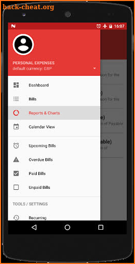 Bills Reminder, Payments Contacts Receipts tracker screenshot