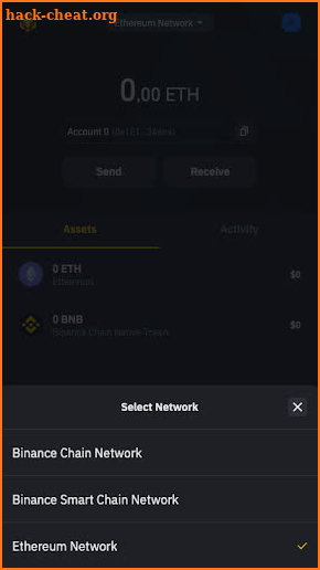 Binance Chain Wallet screenshot