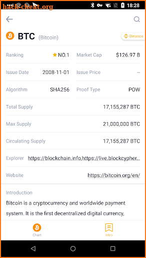 Binance Info screenshot