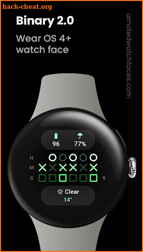 Binary 2.0 Watch Face screenshot