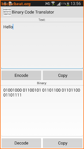 Binary Code Translator screenshot