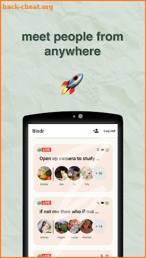 Bindr screenshot