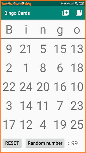 Bingo Card screenshot