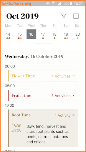 Biodynamic Gardening Calendar screenshot