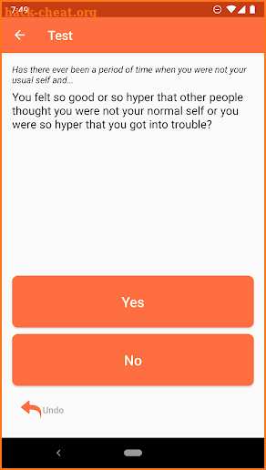 Bipolar Test screenshot