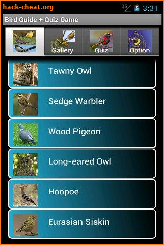 Bird Guide + Quiz Game screenshot