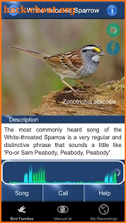 Bird Song Id USA Automatic Recognition songs calls screenshot