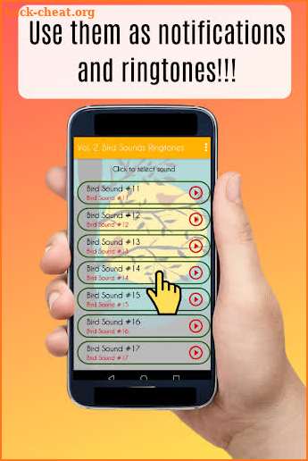 Bird Sound Ringtones amazing, for cell phone screenshot