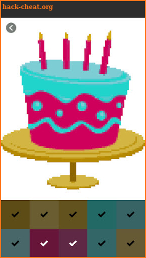 Birthday Cake Coloring By Number - Pixel Art screenshot