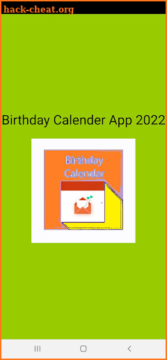 Birthday Calender App screenshot