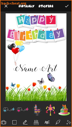 Birthday Cards Name Art Maker screenshot