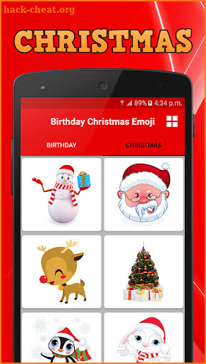 Birthday Christmas Emoji screenshot