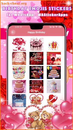 Birthday Emojis Stickers For WhatsApp screenshot