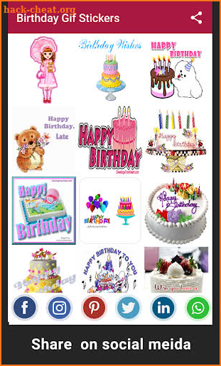 Birthday Gif Stickers screenshot