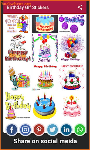 Birthday Gif Stickers screenshot