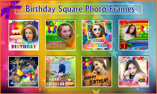 Birthday Greeting Cards Maker: photo frames, cakes screenshot