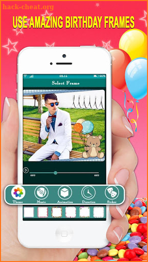 Birthday Greetings Video 2019 Birthday Photo Frame screenshot