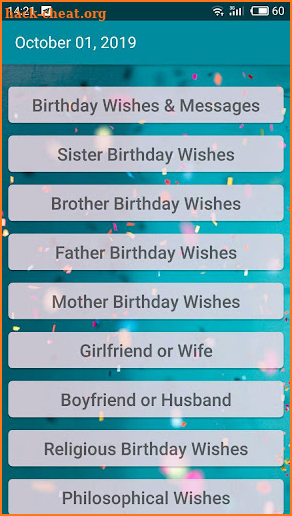 Birthday Messages and Wishes screenshot