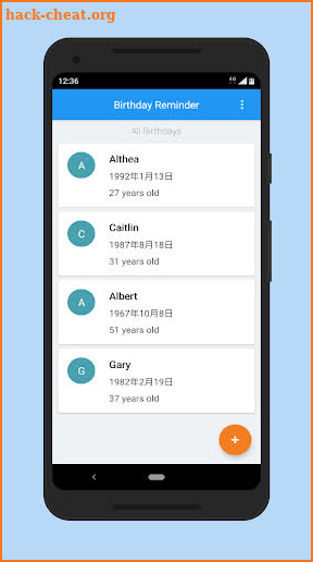 Birthday Reminder Plus screenshot
