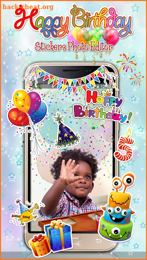 Birthday Stickers for Photos 🎉 Sticker Pic Editor screenshot