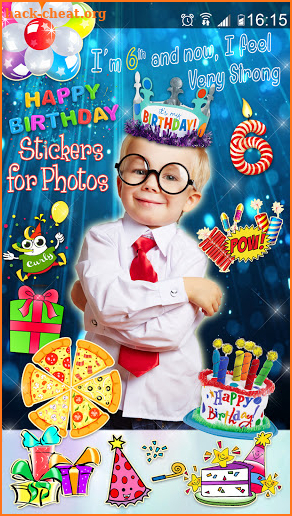 Birthday Stickers for Photos 🎉 Sticker Pic Editor screenshot