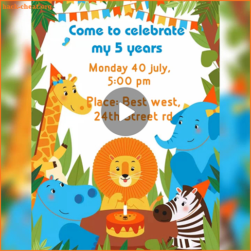 Birthday Video Invitation Maker screenshot