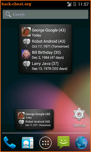 Birthday Widget screenshot