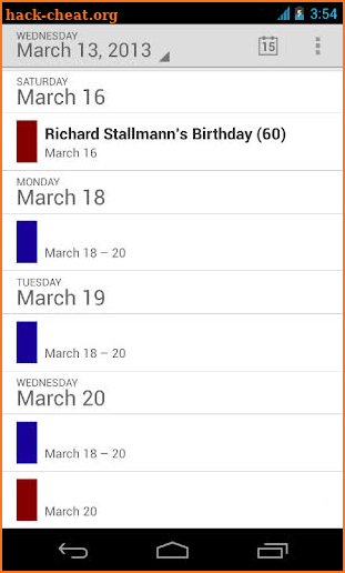 Birthdays into Calendar screenshot