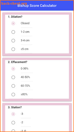 Bishop Score Calculator - For Obgyn & Midwife screenshot