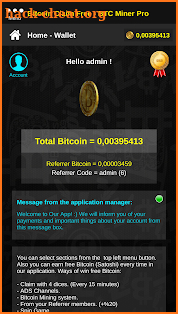 Bitcoin Claim Free - BTC Miner Pro Earn screenshot