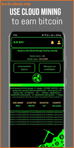 Bitcoin Cloud Miner screenshot