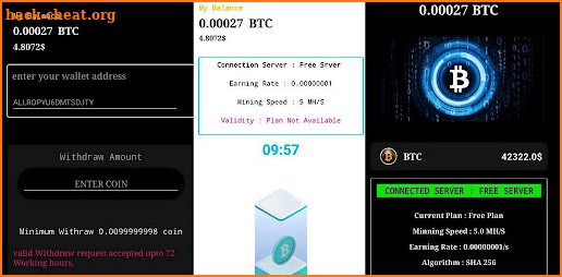 Bitcoin Cloud Mining fastminer screenshot