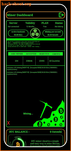 Bitcoin Miner Cloud:BTC App screenshot
