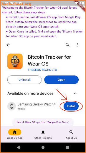 Bitcoin Price for Wear OS screenshot