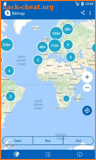 Bitmap - Bitcoin ATM map screenshot