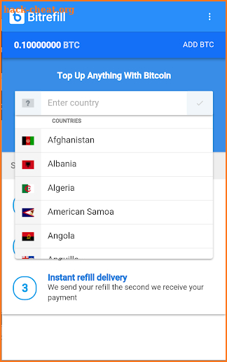 Bitrefill screenshot