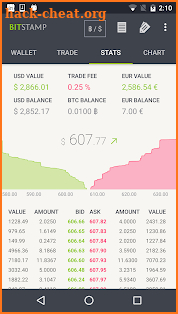 Bitstamp mobile screenshot