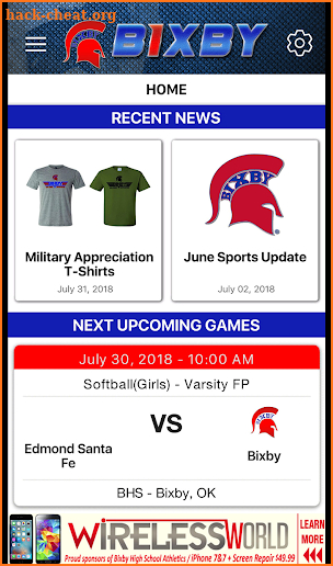 Bixby Spartan Athletics screenshot