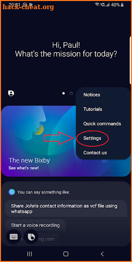 Bixby to Google Assistant Voice Search Shortcut screenshot