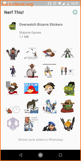 Bizarre Overwatch stickers for WAStickersApps screenshot