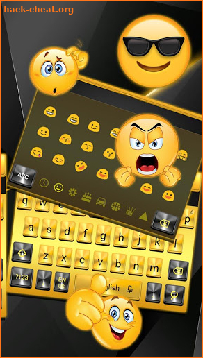 Black and Golden Keys Keyboard Theme screenshot