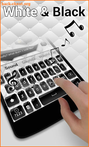 Black and White Keyboard Theme screenshot