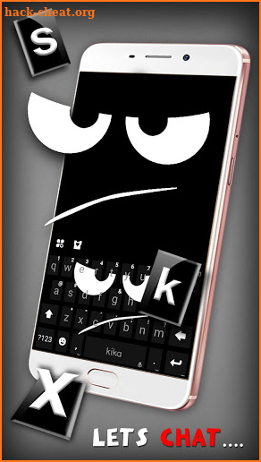 Black Angry Face Keyboard Theme screenshot