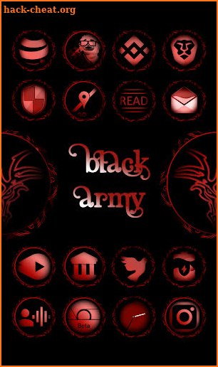 Black Army Ruby - Icon Pack - Fresh dashboard screenshot