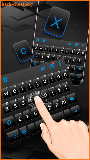 Black Blue Chat Keyboard Theme screenshot