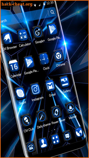 Black Blue Future Theme screenshot