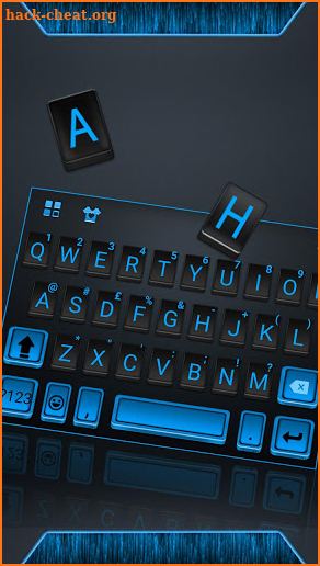 Black Blue Keyboard Theme screenshot