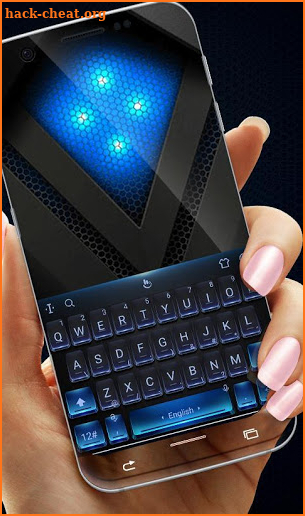 Black Blue Metal Keyboard Theme screenshot